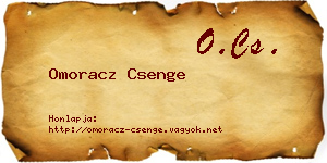 Omoracz Csenge névjegykártya